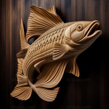 3D model st Long   whiskered radinoloricaria fish (STL)